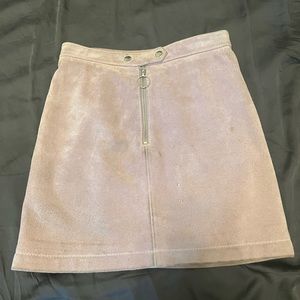 Topshop high waisted suede skirt